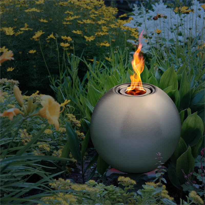 Blumfeldt 27Cm H x 25Cm W Stainless Steel BioEthanol Fuel Outdoor Fire